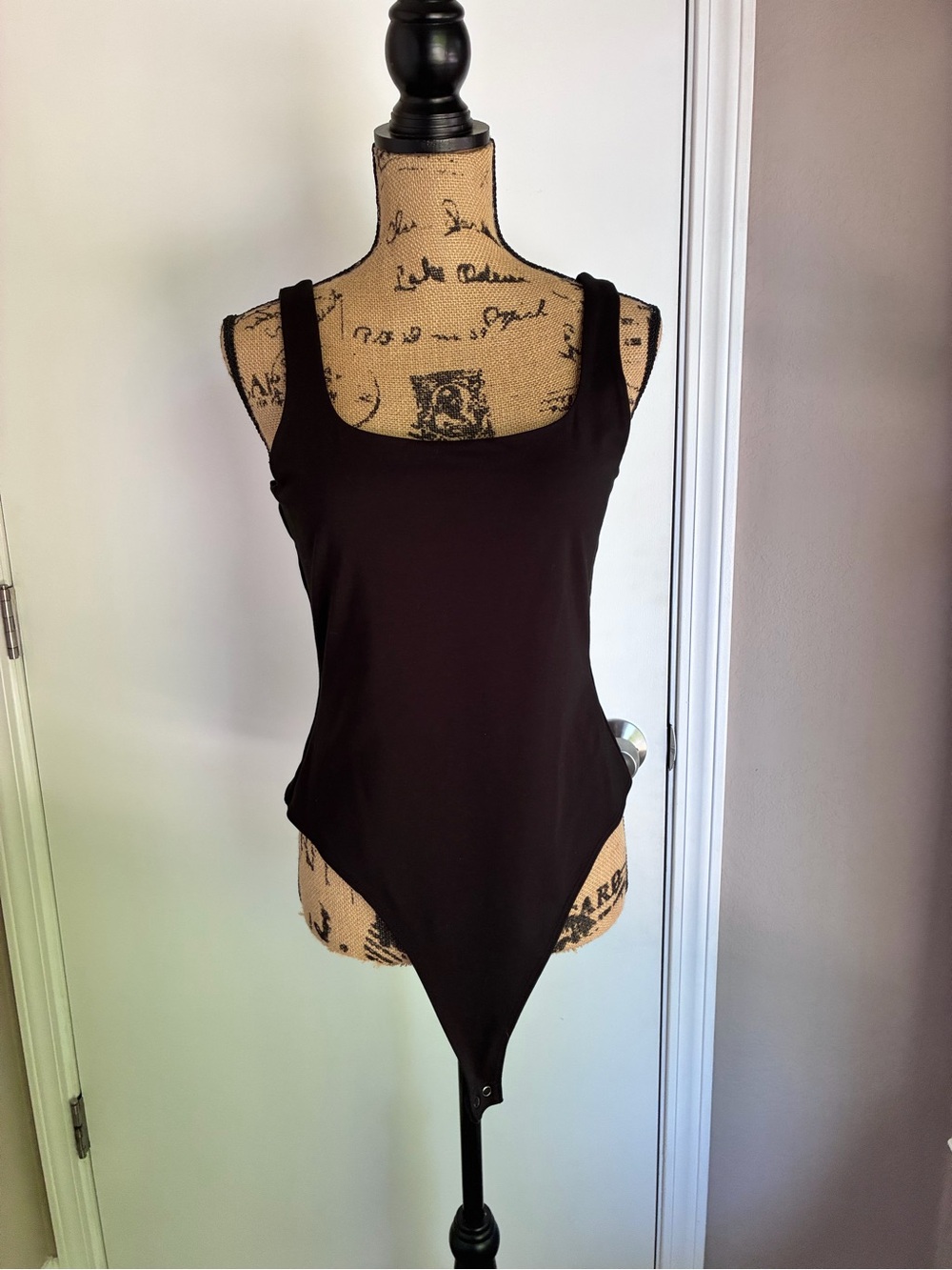 Banana Republic Black Scoop-Neck Bodysuit